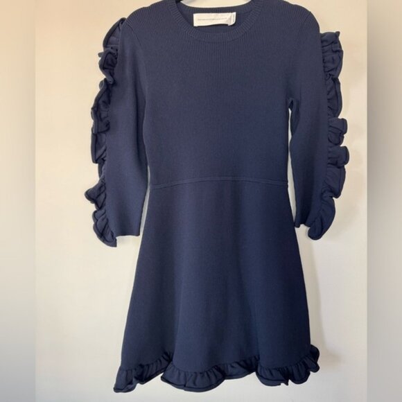 Victoria Beckham Navy Blue Knit Dress – Size 8 - Picture 1 of 15